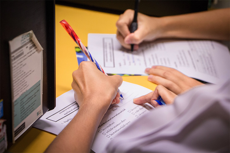 Application process for a Golden Visa in Greece, a desk with paperwork