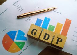 Text,”gdp”,On,Wood,Cube,Decorate,With,Pen,Lay,On