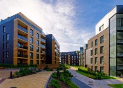 Apartment,In,Residential,Building,Exterior.,Housing,Structure,At,Blue,Modern Apartment,In,Residential,Building,Exterior.,Housing,Structure,At,Blue,Modern
